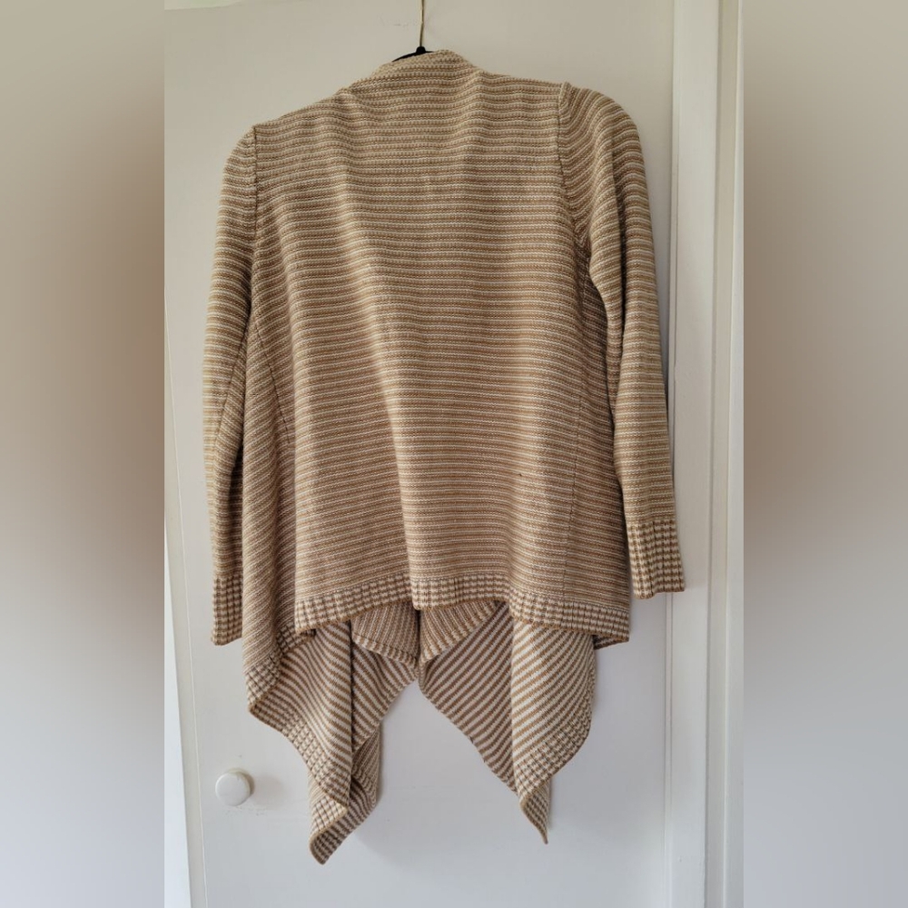Beige and white striped cardigan--Merona size small